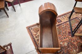 A 19th Century mahogany rocking crib, length approx. 97cm