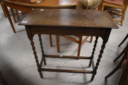 An early 20th Century oak side table , dimensions approx. W68 H75 D30cm