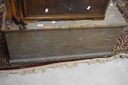 A Victorian part stripped bedding box , dimensions approx 93 x 47 x 45cm