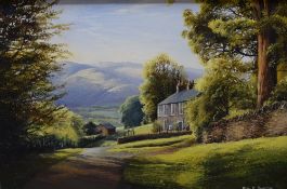*Local Interest* Alan R Thompson (British 1953) Oil on board 'Patterdale Near Side Farm' a