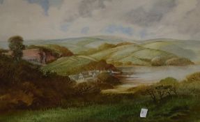 Francis Phillip Goodchild (British 1900-1986) Watercolour, 'Entrance to Old Mill Creek Dartmouth' an