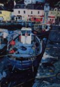 After Hamish MacDonald (Scottish 1935 - 2008) Lithograph 'Tobermory Harbour' an impressionistic