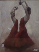 After Michael Alford (British Contemporary) 'Flamenco I' Giclée print featuring two flamenco dancers