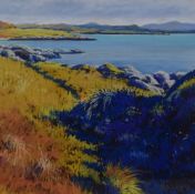 William H Jones (British 1953) Pastel, an accomplished vibrant costal scene, signed to lower