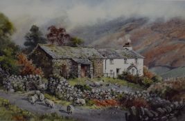 Local interest* after Judy Boyes (British b.1943) limited edition colour print 'Hill Farming in