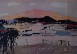 After Hamish Macdonald (Scottish 1935 - 2008) Limited edition lithograph 'Farm Gate Arran' , an