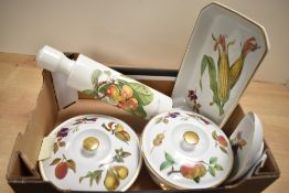 A small selection of Royal Worcester 'Evesham' oven to table ware.