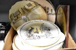 A quantity of Royal Doulton bone china Dickens Series Ware plates.