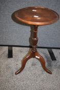 A reproduction mahogany wine table 54cm x 29cm.