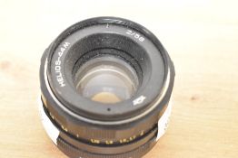 A Helios 44-2 58mm f2 lens.