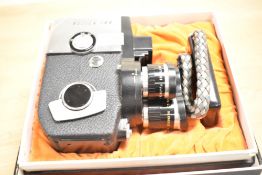 A Fujica 8EE movie camera, with camera grip and in original box.
