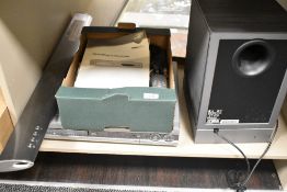 An LG wireless Sub Woofer sold with an LG ch Hi-Fi Sound Bar and a Philips DVDR70 Video Plus+.