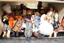 A quantity of doll's in Russian men's costume