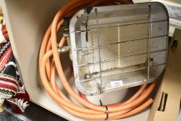 A gas space heater wall mounted