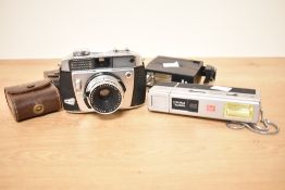 Balda Baldamatic I 35mm camera with leather case and strap. Sold alongside Halina Telewide 110