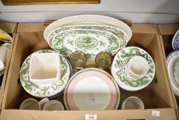 A Coalport 'Green Dragon' part dinner service (15) to include dishes, plates and serving platters,