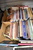 A large collection of history and handicraft books in two cartons including The Hamlyn Book of