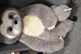 A large sized Morrisons sloth stuffed plushie bear, 90cm.