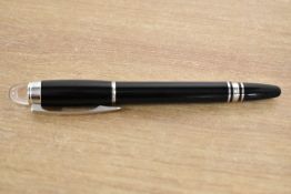 A Montblanc Starwalker cartridge fill fountain pen in black (MN1867786). Sold as seen as cap is