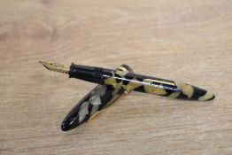 A Sheaffer Balance lever fill fountain pen in Pearl and Black having Sheaffer 5-30 Made in USA