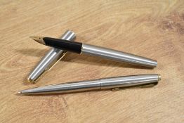 A boxed Parker 65 Flighter Deluxe aerometric fill fountain pen and ballpoint pen set