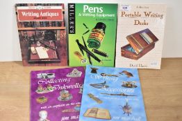 Five writing equipment collectors booklets. Collecting Inkwells, Writing Accessories and Pens &
