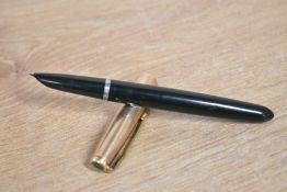 A Parker 51 aerometric fill fountain pen in Forest Green with Gold Filled cap