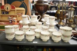 A quantity of 20th-century Royal Albert bone china Paragon 'Belinda' tea set, featuring a delicate