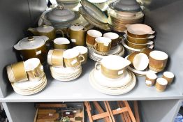 A Poole pottery 'Choisya' pattern part dinner/tea service, comprising fifty five pieces