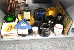 A collection of mid 20th-century to modern bar and smoking paraphernalia, to include a selection