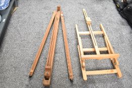 Two modern artists easels.