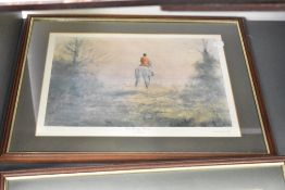 After Kenneth Ansell a pair of lithographs depicting hunting scenes 'Crossing The Sands' and 'Cub