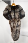 A circa 1960s fur cape or stole, believed to be Silver Fox fur, lovely condition, some small pulls