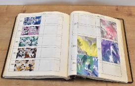 Two French midcentury hardback fabric sample books: one stamped with 'DEGRAVE... 31 March 1950',