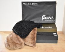 Three vintage Fenwick boxes labelled 'French Salon of Newcastle-Upon-Tyne and Bond Street London',
