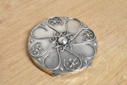 An 20th century vintage Polish Arts and Crafts compact by makers' collective ORNO, Warsaw circa