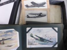 POSTCARDS & ALBUM OF WAR PLANES - VALENTINES AIRCRAFT 'RECOGNITION' CARDS Box file with album of