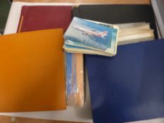 POSTCARDS & REAL PHOTOGRAPHS: AVIATION COLLECTION IN 7 VOLUMES Varied and interesting postcard and