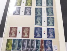 GB 1977-87 HIGH VALUE DEFINITIVES IN TRAFFIC GUTTER PAIRS + SET ALL MNH Card with 7 of the 8 high