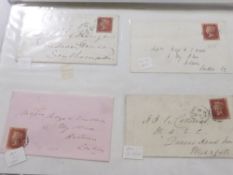 GREAT BRITAIN POSTAL HISTORY QVIC-QEII IN FOLDER APX 70 ITEMS Folder with wide and interesting range