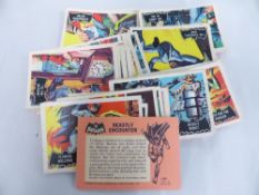 TRADE CARDS A & BC 1966 BATMAN FULL SET OF 55 CARDS (PINK BACK WITHOUT BATMAN FAN CLUB) Clean set of