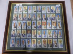 CIGARETTE CARDS 1938 PLAYERS CRICKETERS FULL SET OF 50 FRAMED WITHIN OPEN FACED REAR MOUNTS Framed