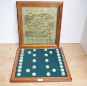 A modern Chinese green stone Xiangqi (Chinese Chess) set with board decorated with strategic/