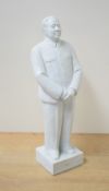 A Chinese Cultural Revolution blanc-de-chine porcelain figure of Liu Shaoqi, modelled standing