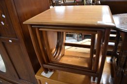A G plan teak nest of three tables