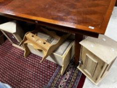 Four small pieces of stripped pine occasional furniture