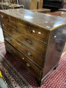 A Victorian mahogany chest of two over three drawers, dimensions approx. W106 H93 D51cm