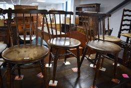 A set of four Swedish Ibex style penny dining chairs