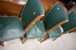 A set of six 1930s dining chairs, in the style of Jules Leleu