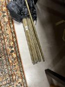 A selection of brass stair rods